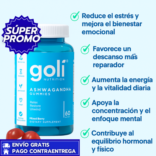 Goli™: Gomitas de Ashwagandha que Mejoran la Mente, Suben la Testosterona y Calman el Estrés