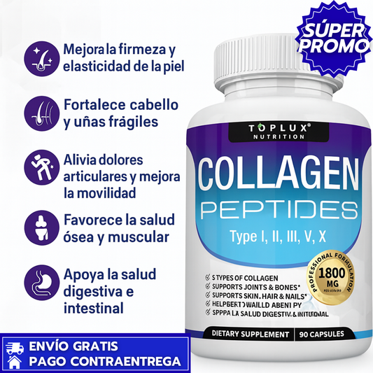 Collagen Peptides™: Colágeno en Cápsulas para Mujeres que Reafirma la Piel, Mejora Articulaciones y Realza la Belleza Facial.