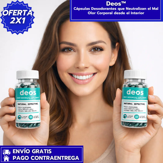 deos™️ 2x1: Suplemento desodorizante interno que neutraliza los olores desde el interior.