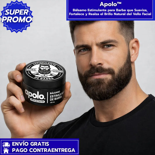 Apolo™: Bálsamo Estimulante para Barba que Suaviza, Fortalece y Realza el Brillo Natural del Vello Facial