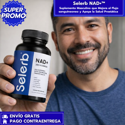 Selerb NAD+™ : Suplemento Masculino que Mejora el Flujo sanguíneoneo y Apoya la Salud Prostática