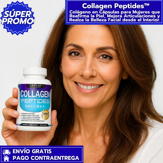 Collagen Peptides™: Colágeno en Cápsulas para Mujeres que Reafirma la Piel, Mejora Articulaciones y Realza la Belleza Facial.