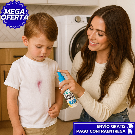 Miss Mouth's spray™️: Spray Quitamanchas No Tóxico que Elimina al Instante Manchas de Comida en Ropa y Tapicería.