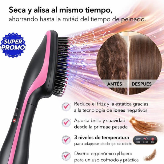 Air Comb™: Cepillo de Aire Caliente Multifuncional para Secar, Alisar y Dar Volumen