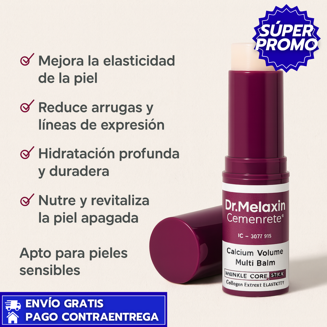 Dr. Melaxin™ Cemenrete Calcium: Bálsamo Facial en Barra que Reafirma, Hidrata y Reduce Visiblemente las Arrugas para una Piel Radiante y Firme