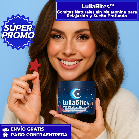 LullaBites™ :Gomitas Naturales sin Melatonina para Relajación y Sueño Profundo